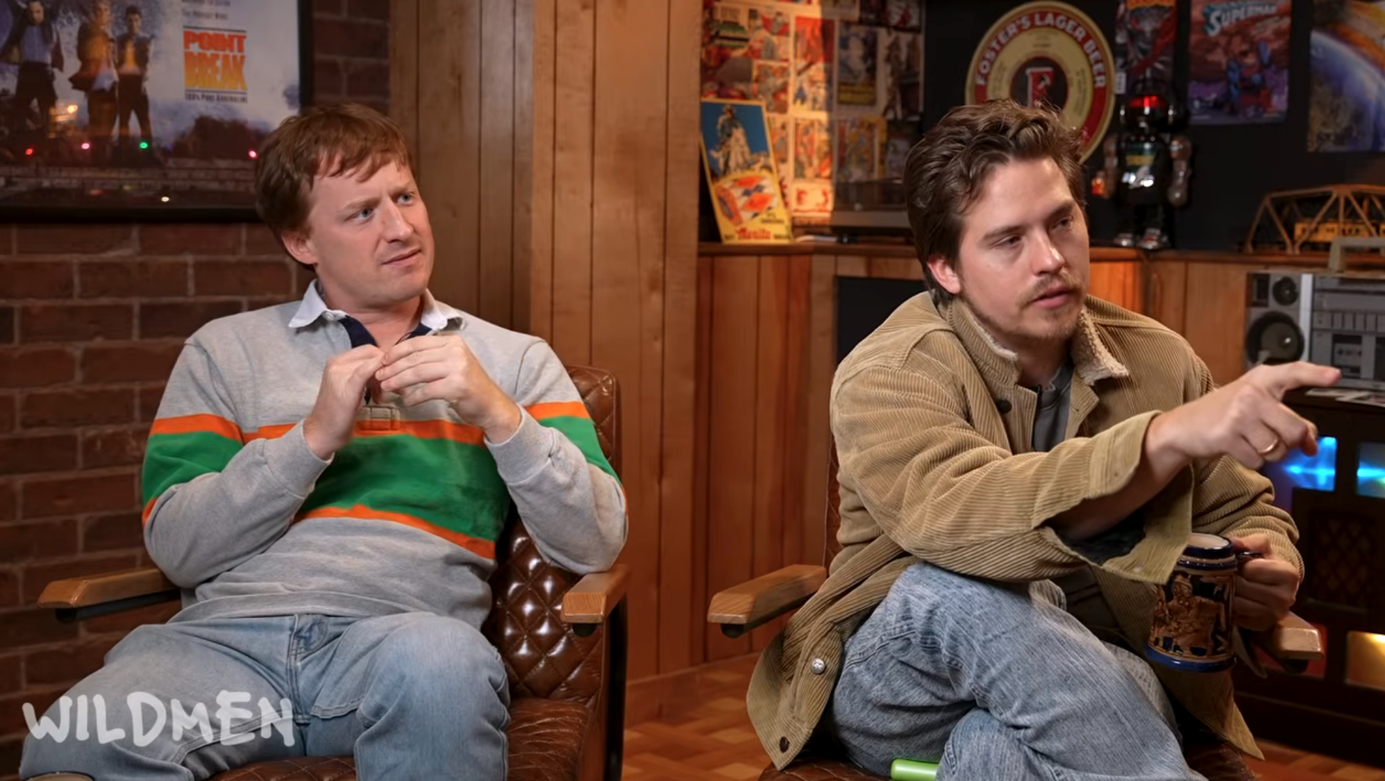 Dylan and Brendan speaking on a podcast