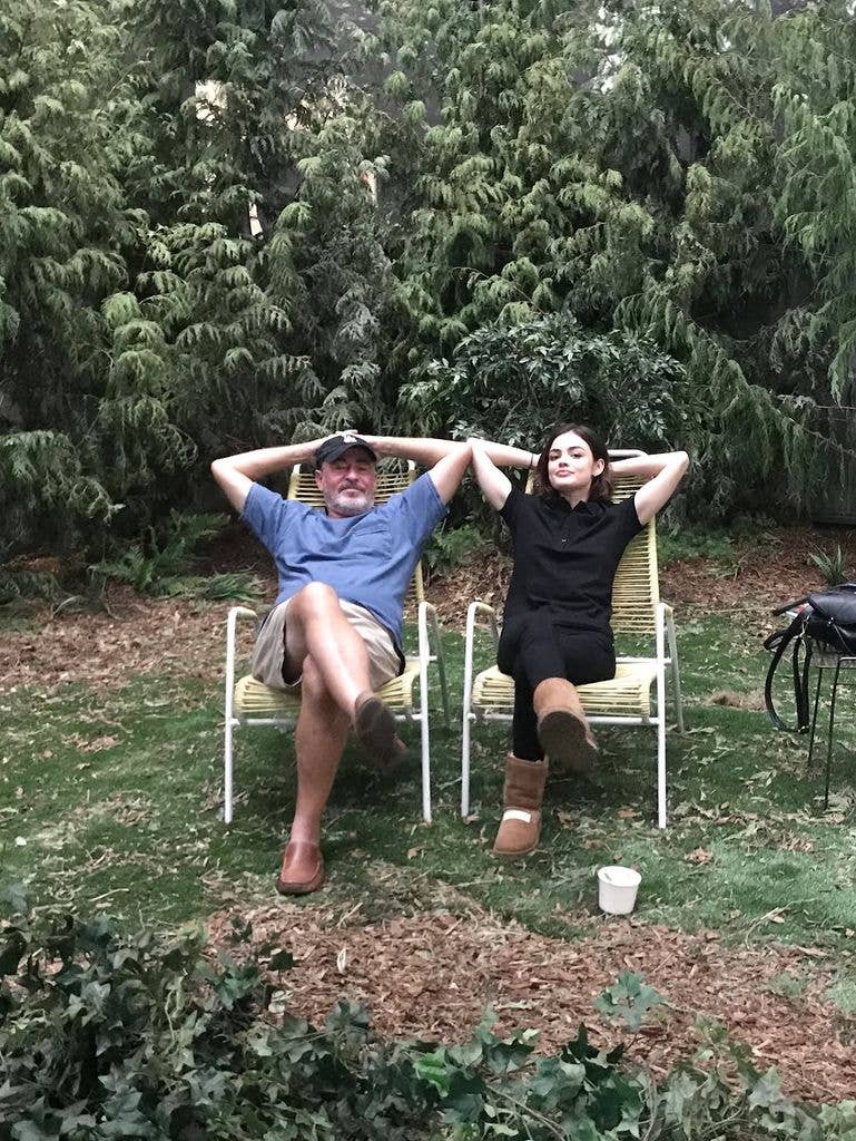 Lucy Hale and her late father, shared via Instagram
