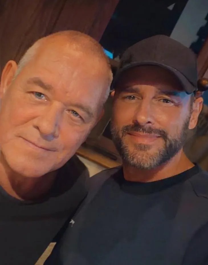 Lee Andrews with his dad
