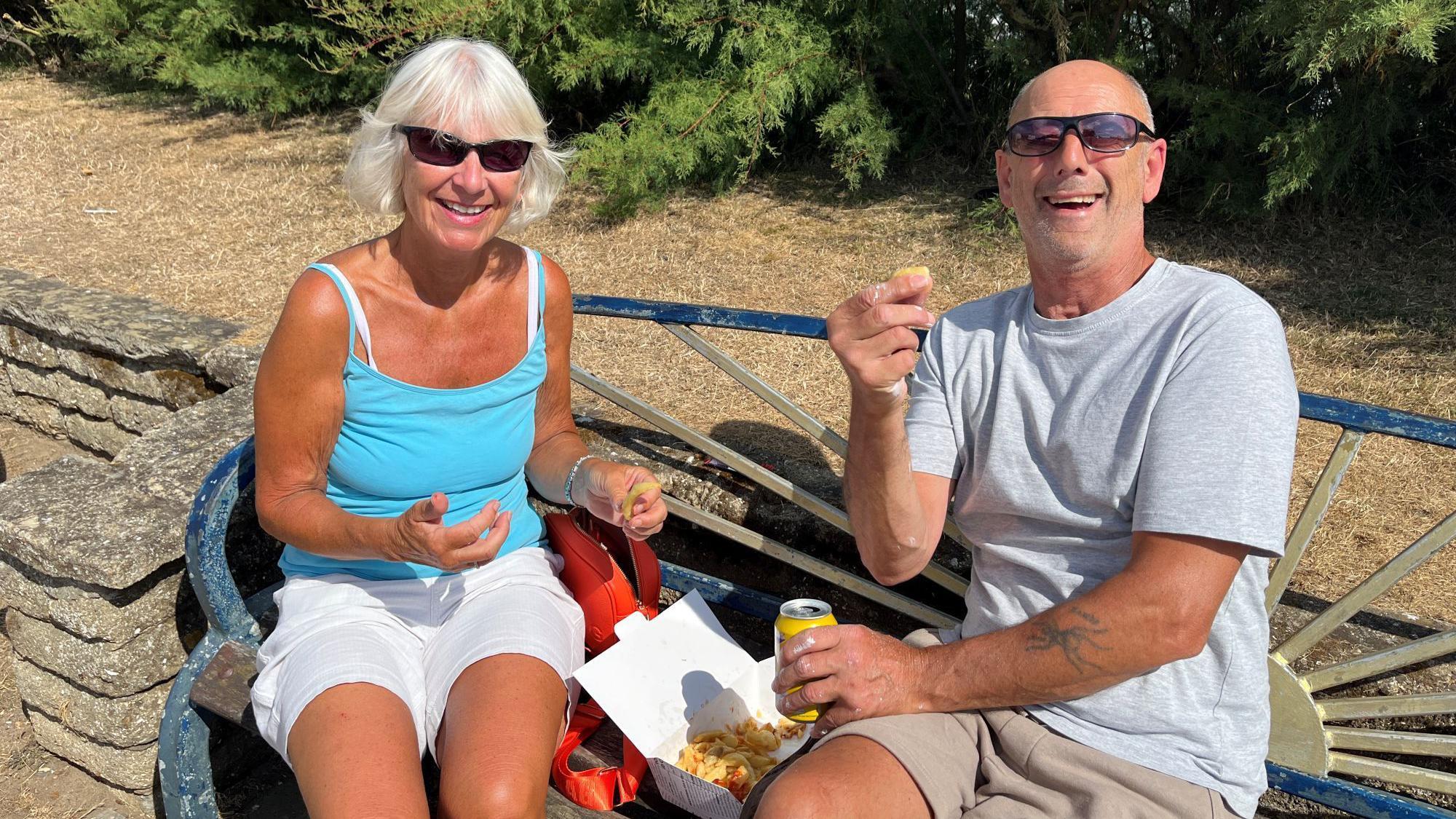 Penny Parsons and John Bailey have just moved to Felixstowe and do not mind the seagulls
