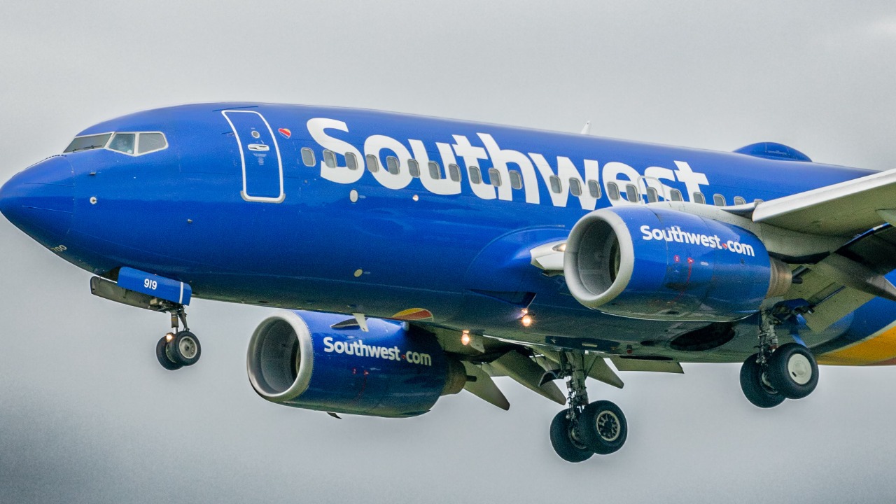 A Southwest jet declared an emergency and landed with crews standing by over a suspected fuel leak