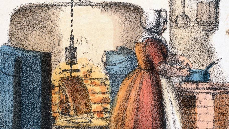 Cooking, c 1845.