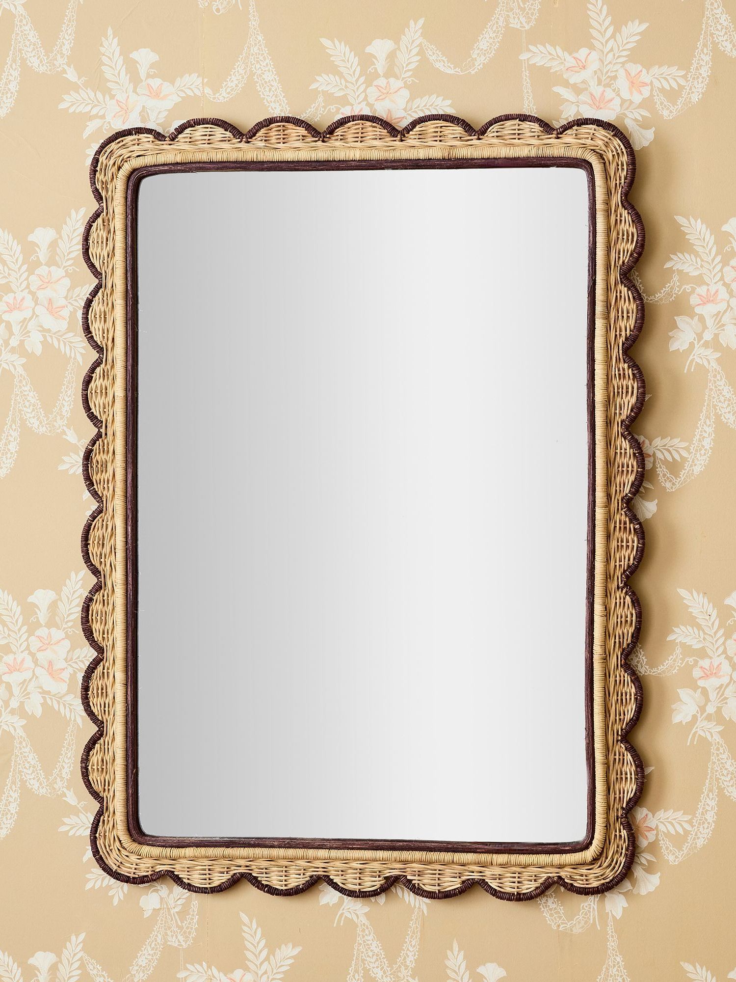 GreenRow, Kiki Rattan Scallop Mirror