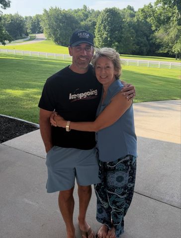 Aaron Rodgers with his mom
