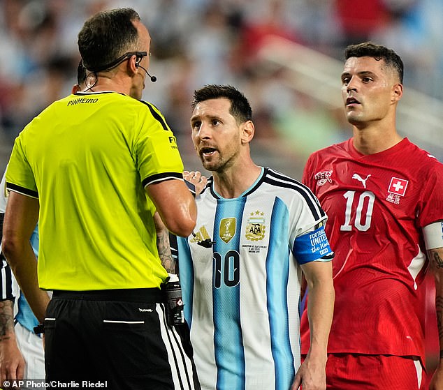 Switzerland accused referee Joao Pinheiro of giving Argentina 'every decision'