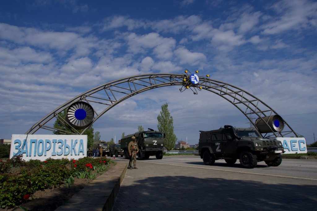 New images show Russia building along "highway of death" to nuclear plant