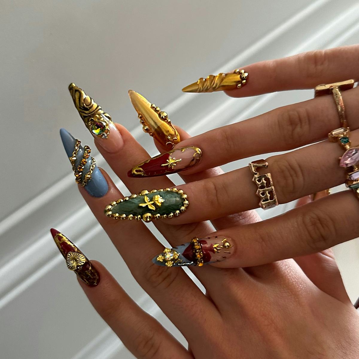 Baroque Nails Are This Summer's Most Luxurious Manicure Trend
