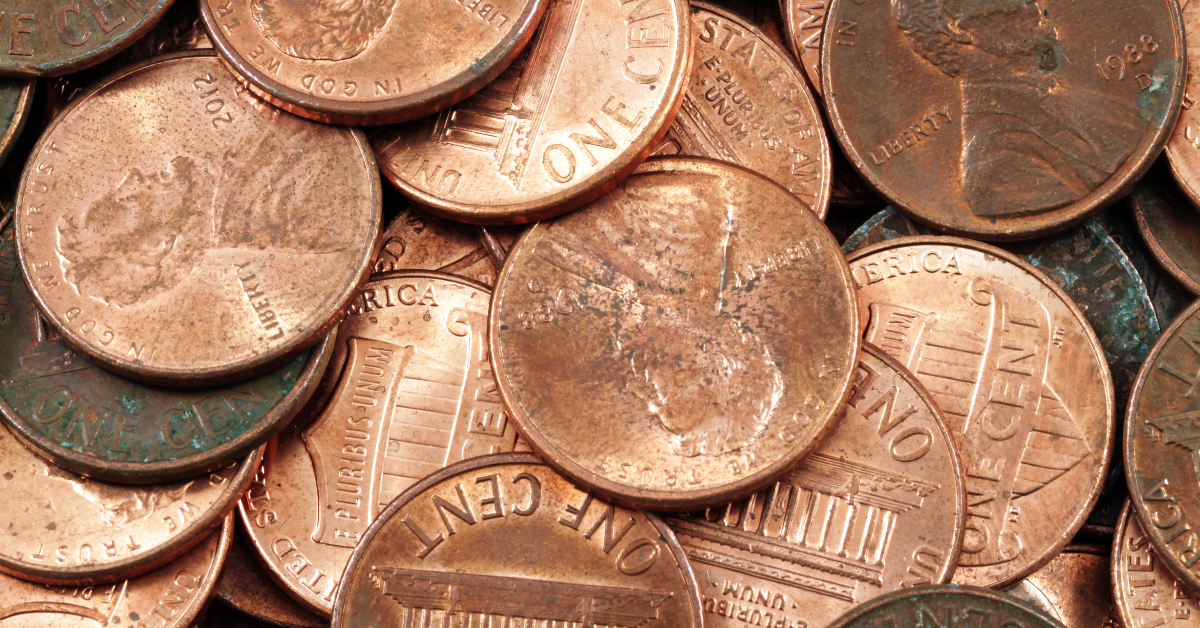 7 pennies from the 1900s worth a small fortune