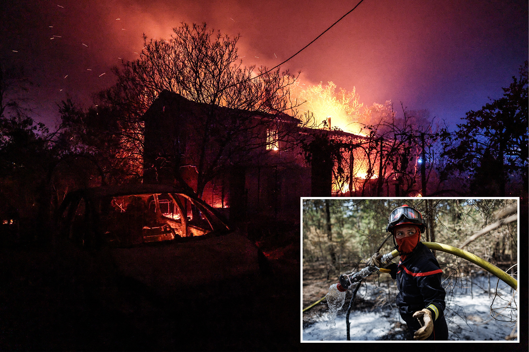 Devastating wildfire in southern France forces hundreds to flee as it destroys over 6K acres