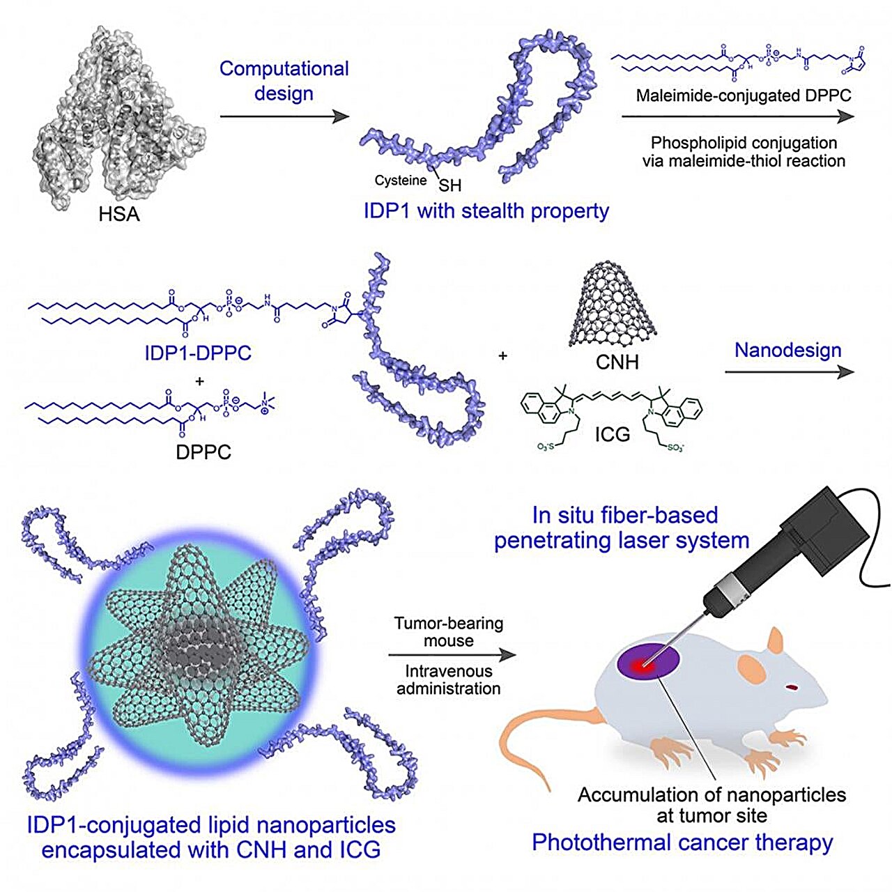 Combined nanoparticle and internal laser method could make cancer therapy less invasive
