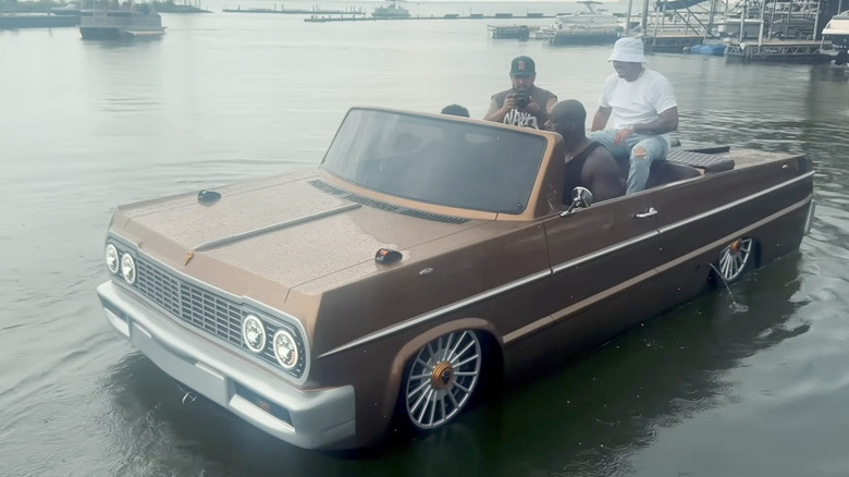 The newest ride in Shaq's collection is a '60s Impala (and it sails on water)