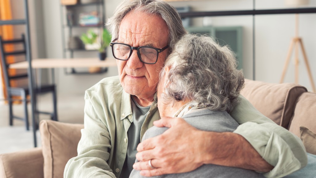 A loving hug at home
