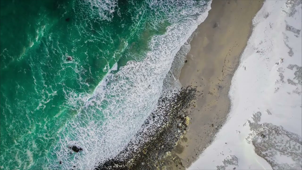 Uttakleiv Beach, Norway: Drone views of Arctic beauty