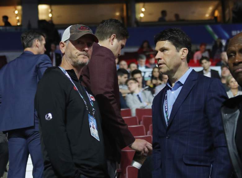 Portland Trail Blazers owner Tom Dundon talks. (Photo by Bruce Bennett/Getty Images)