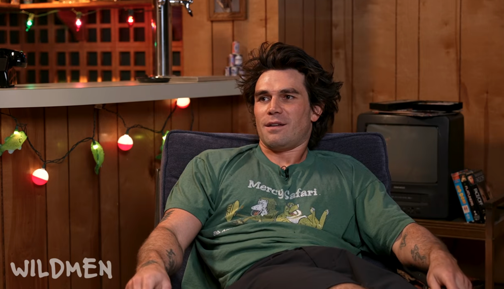 KJ speaking on a podcast