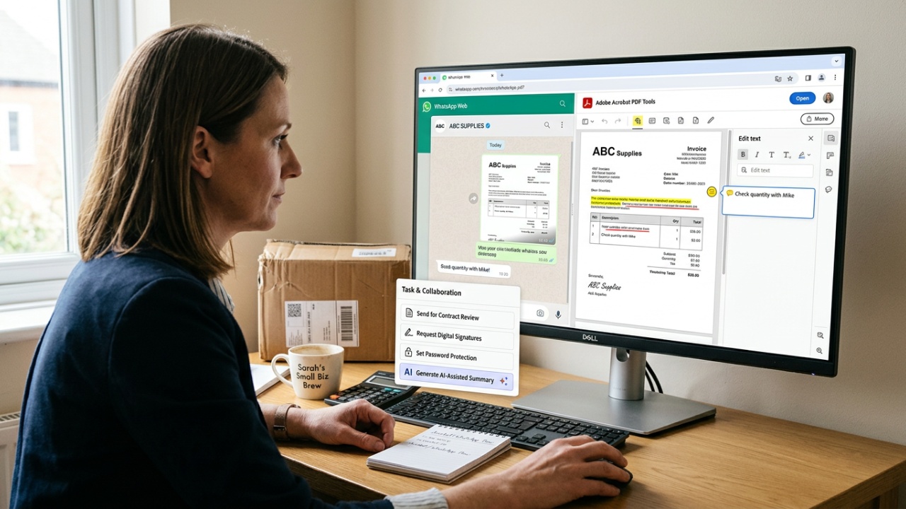 Adobe brings Acrobat PDF tools to WhatsApp Web and Windows