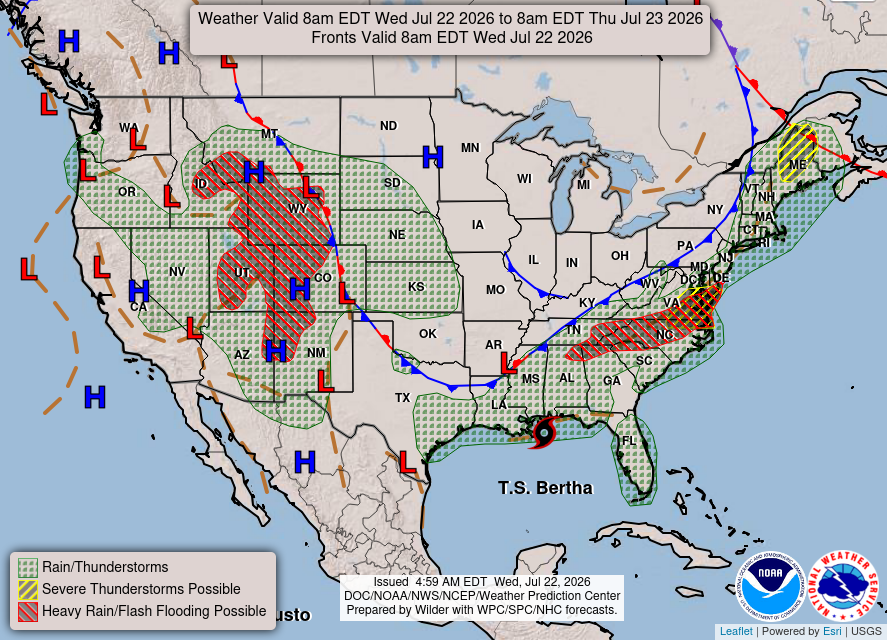 Heavy rain headed for Atlanta this week. Is it Tropical Storm Bertha?