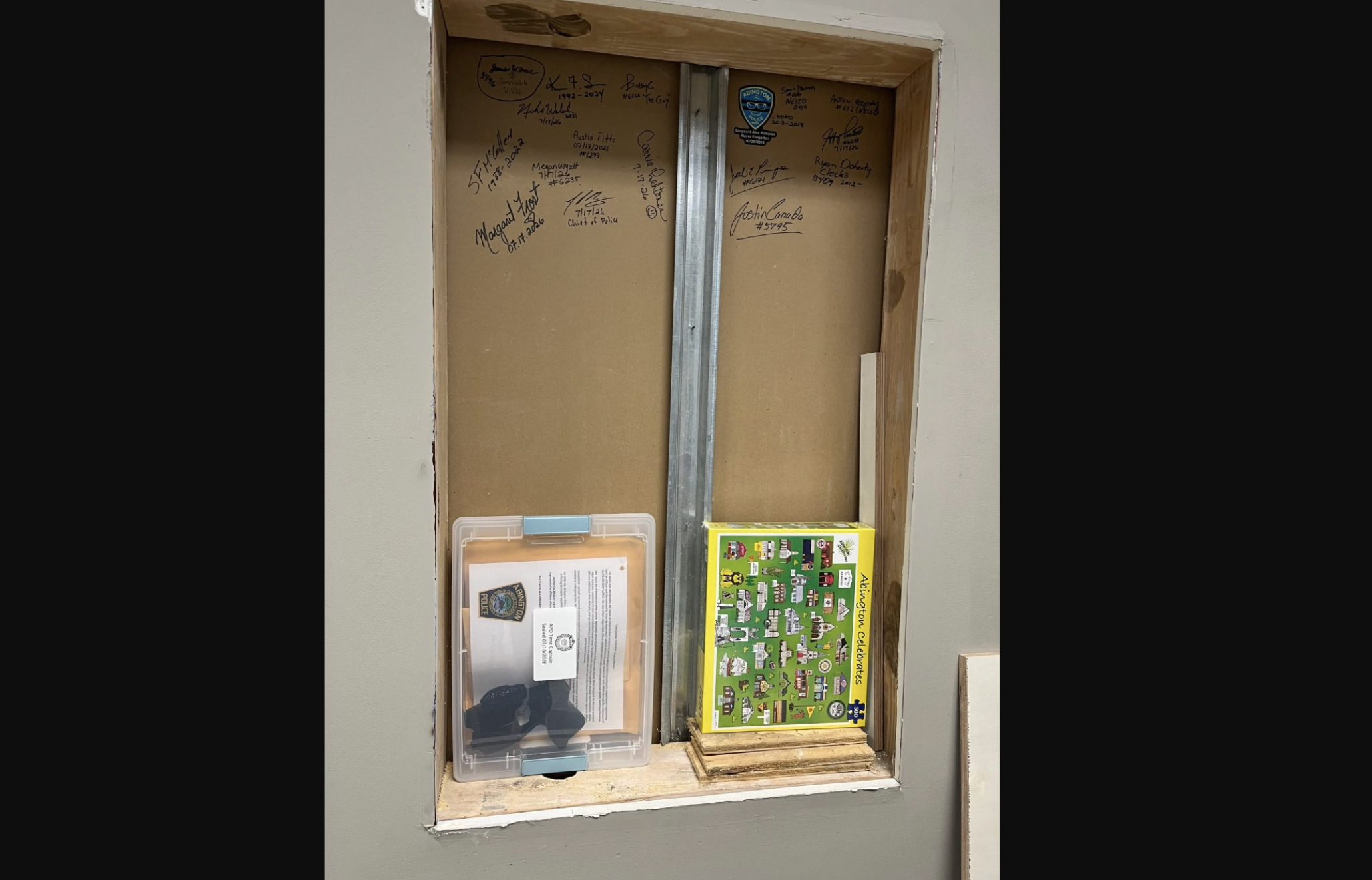 The department also revealed that a 2026 time capsule is being sealed inside the wall to preserve a snapshot of today’s APD.