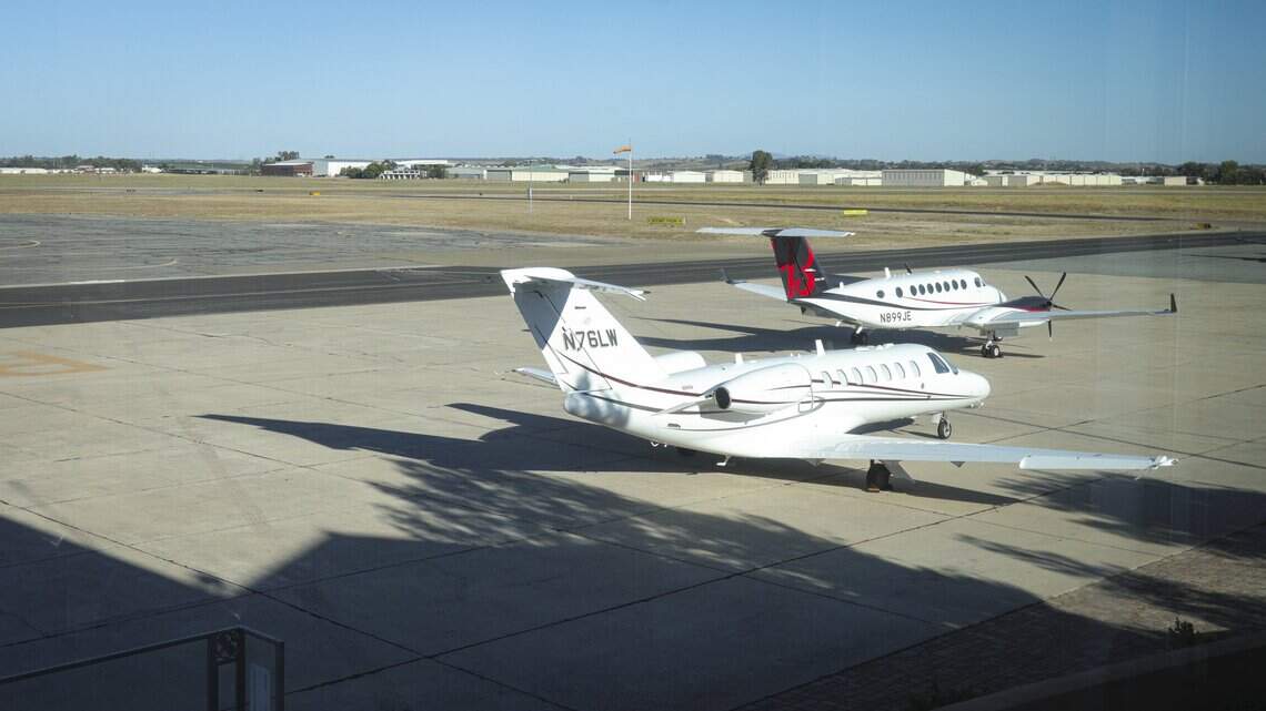 Aircraft near the El Paso de Robles Regional Air Terminal as seen on July 18, 2026.