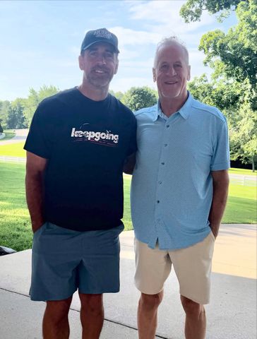 Aaron Rodgers with his dad