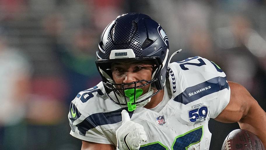 Zach Charbonnet during the 2025 season for the Seattle Seahawks.