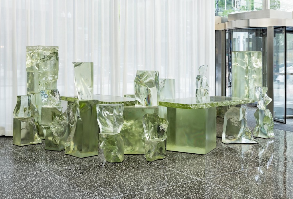 Frank Gehry's seven-ton glass desk sets auction record at $243K