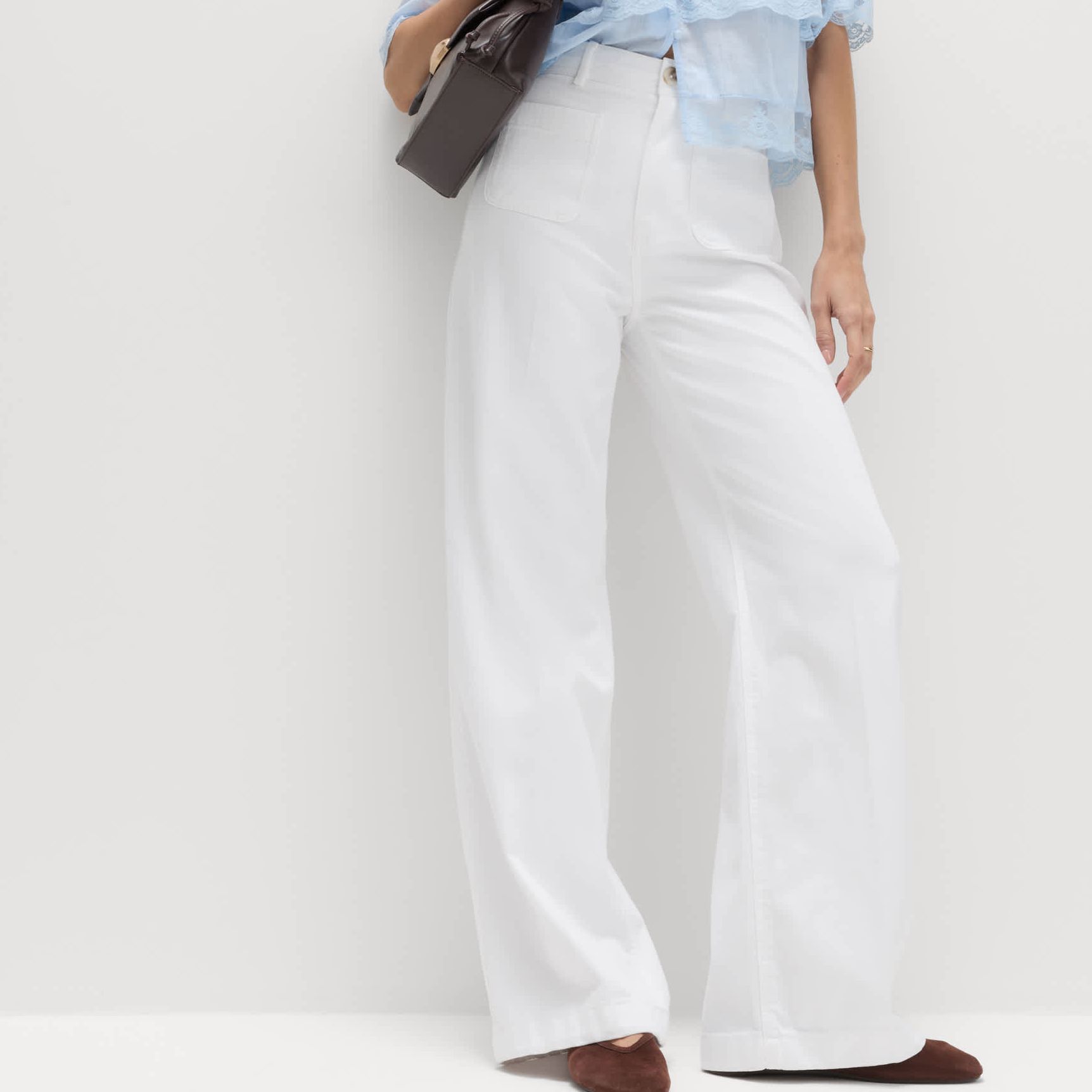 Patch Pocket Straight Leg Trousers