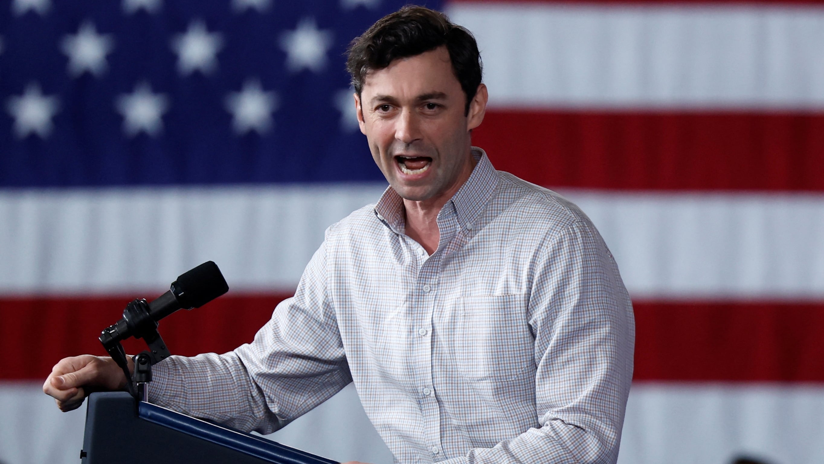 Sen. Jon Ossoff’s profile is rising amid a string of viral speeches. / Evelyn Hockstein/Reuters