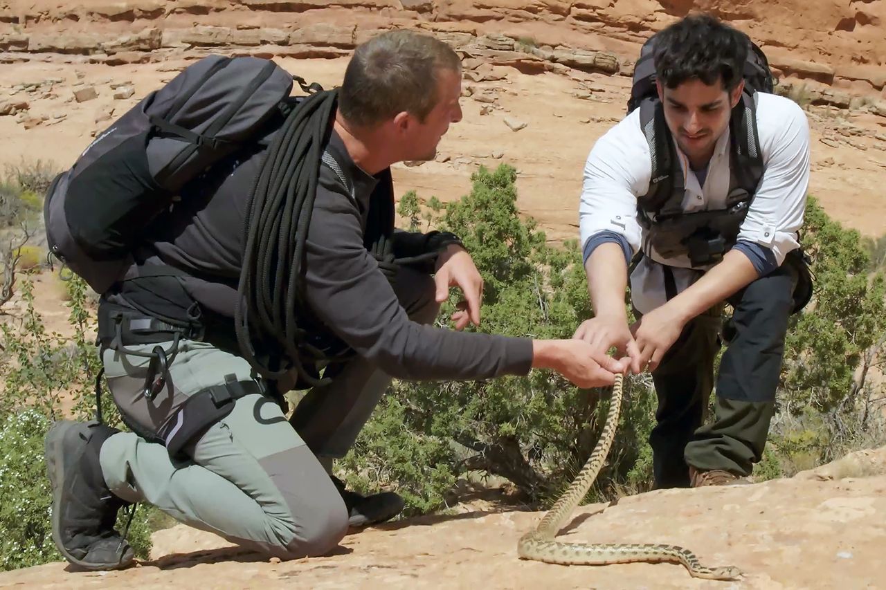 Bear Grylls and Paras Patel in The Chosen in the Wild with Bear Grylls