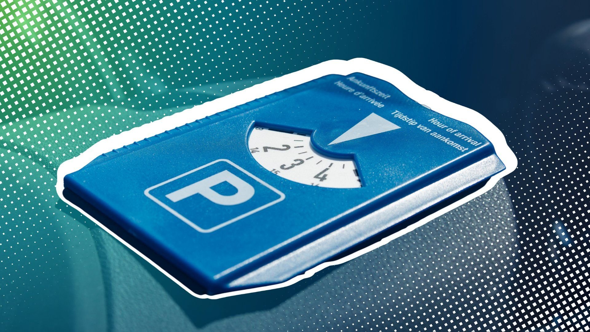 Wer diese Parkscheibe im Auto benutzt, muss ein Bußgeld bezahlen