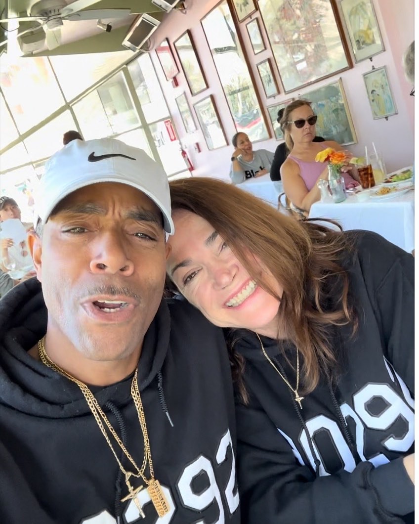 Kim Delaney and James Morgan in a selfie.