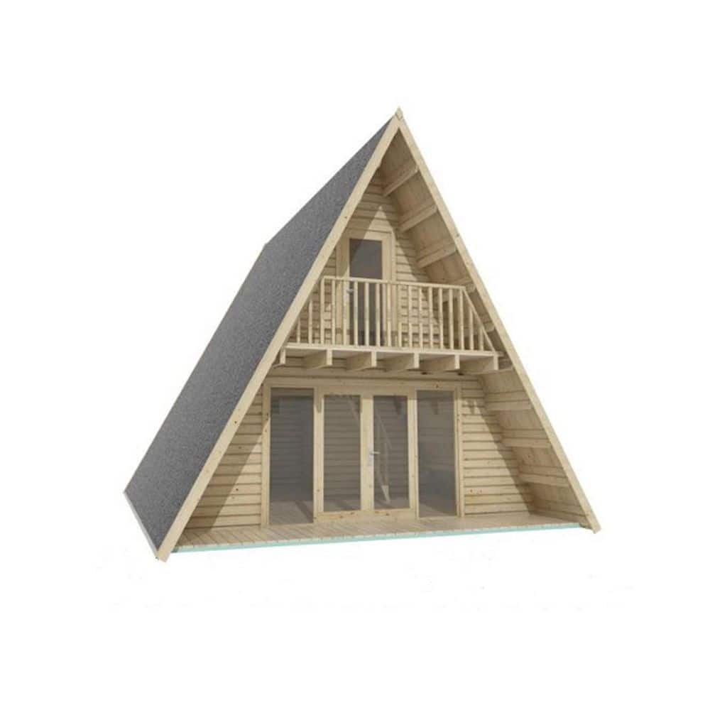 Hud-1 EZ Buildings A-Frame Moose 19 ft. x 23 ft. A-Frame style Cabin Kit