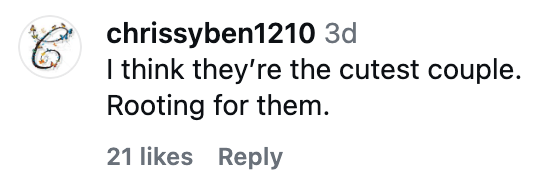 Comment says,