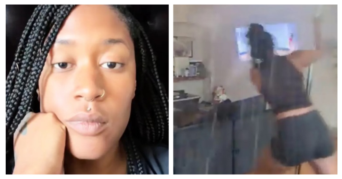 Woman whose pole dancing mishap flooded her apartment says viral fame left her in tears | VIDEO