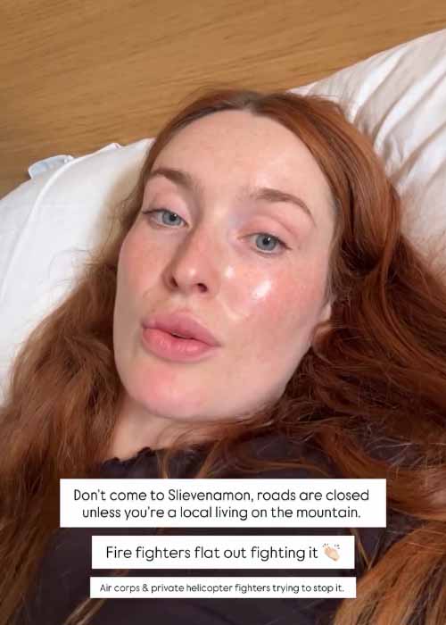 Roz Purcell feels like she's 'smoked 900 cigarettes' as wildfires rage near her home