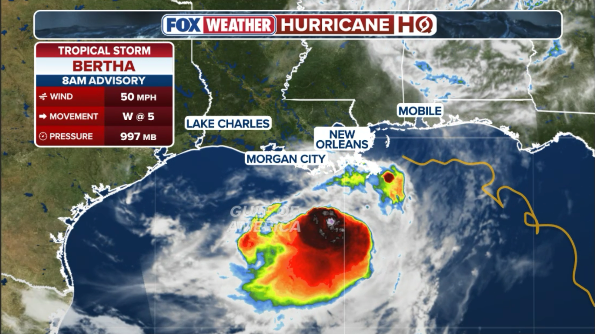 Bryan Norcross: Weakening Bertha close to landfall in Louisiana but its story likely to continue on to Texas