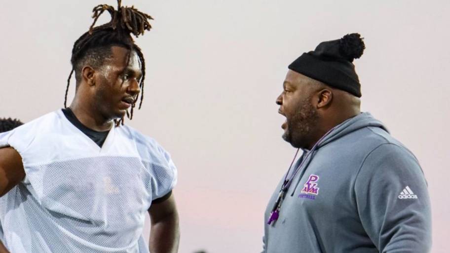 Coach Tremaine Jackson - Prairie View A&M Football Practice