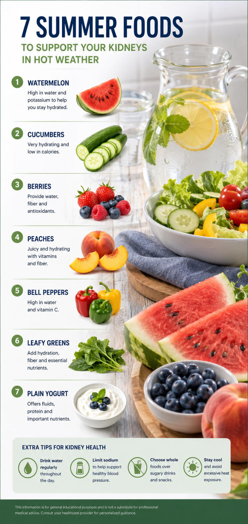 The 7 summer foods dietitians recommend eating more often to support your kidneys in hot weather