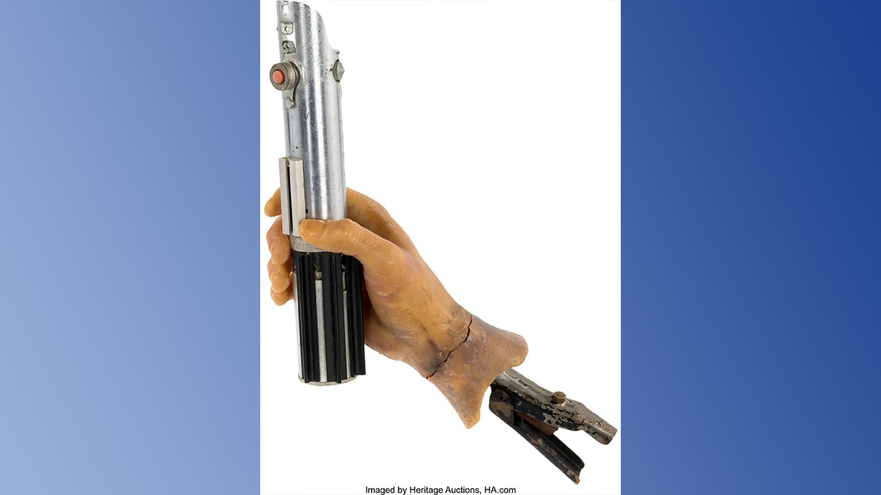 Lightsaber, Luke Skywalker’s hand fetch $3.7M at auction