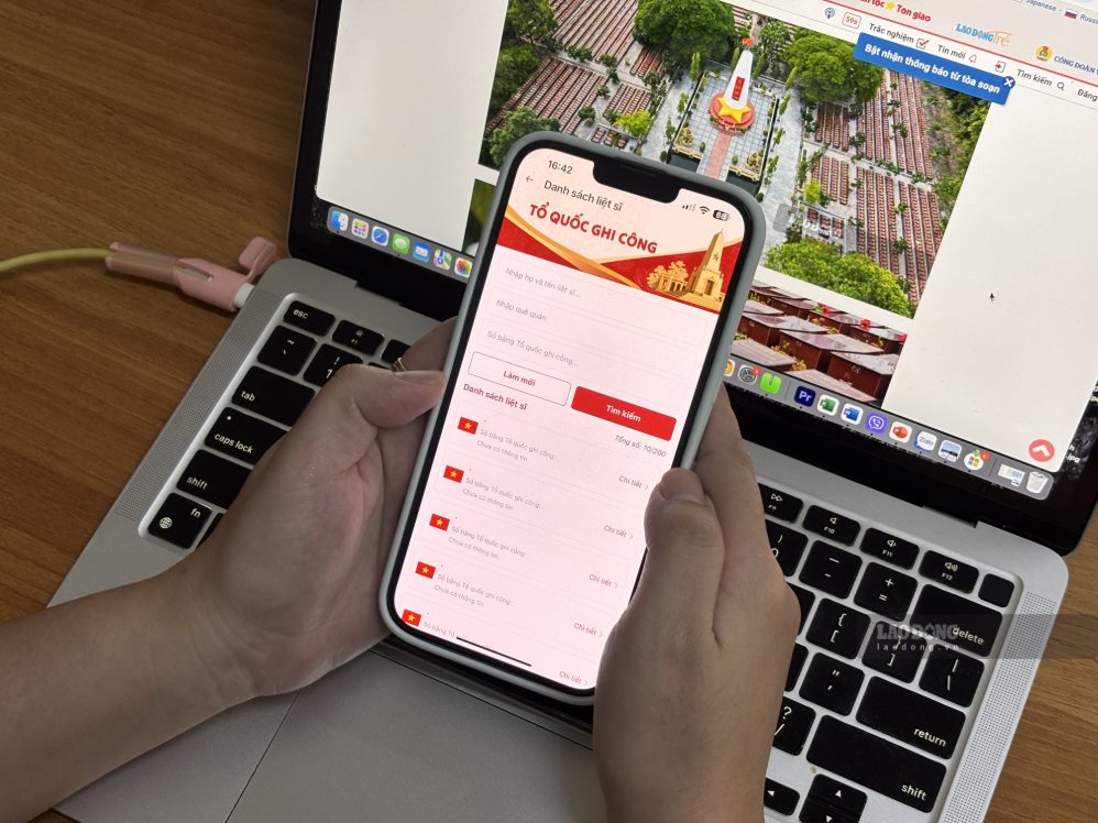 VNeID bổ sung tính năng tra cứu, nhận thân nhân liệt sĩ