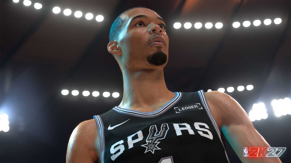 An official screenshot of Victor Wembanyama in NBA 2K27 / (2K)