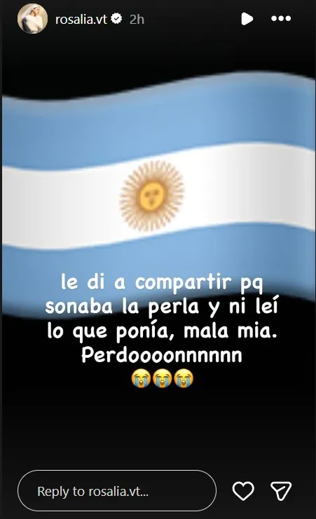 Rosalia Apologizes to Argentina After Controversial Social Media Post Following 2026 World Cup Final