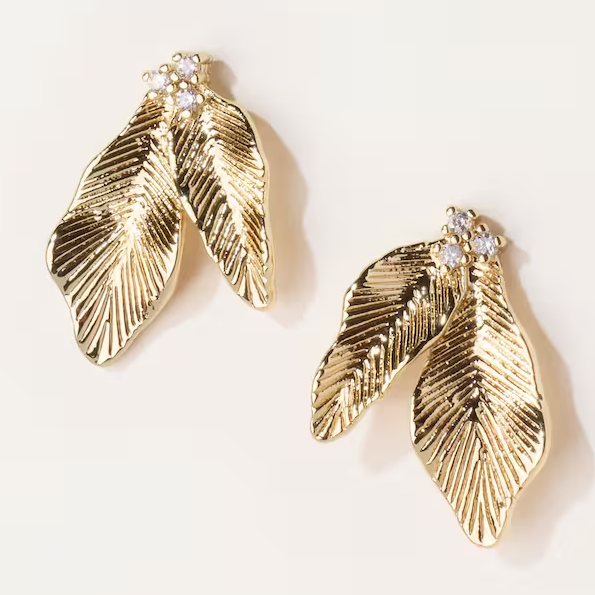 Fatface, Leaf Stud Earrings