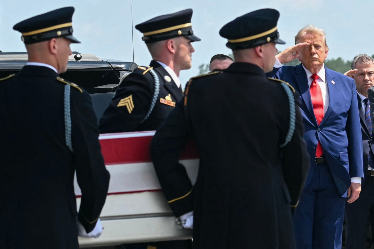 Trump claims fallen soldiers were against Iran having nuclear weapon