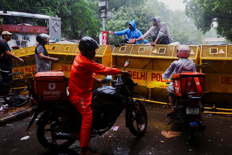 Supporters of India's Cockroach Janata Party (CJP) continue their protests in New Delhi