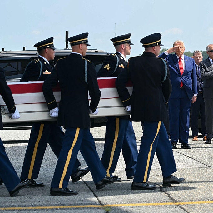 Trump attends dignified transfer of soldiers killed in Iranian attacks