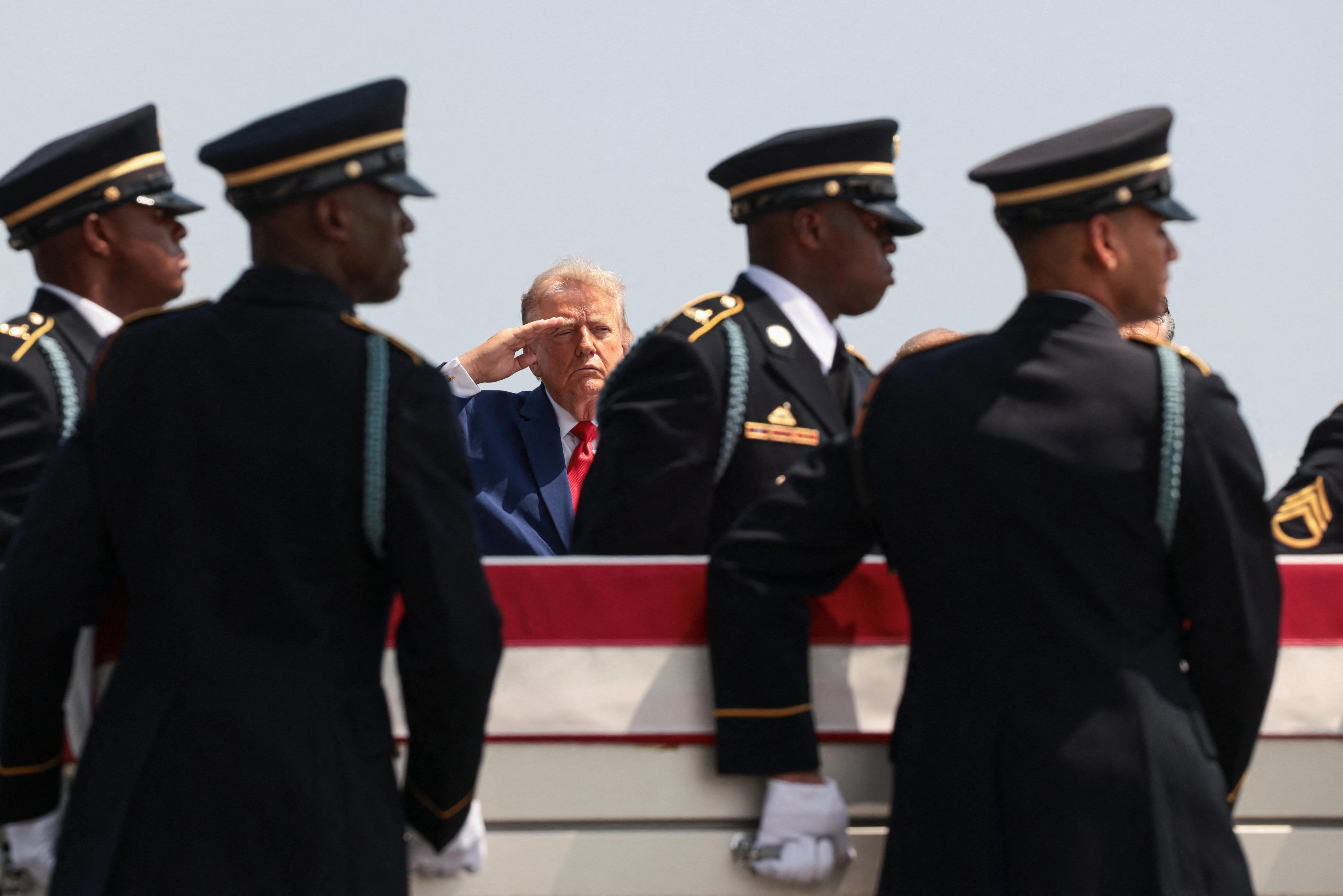 Trump honors return of four US soldiers killed in Iran war