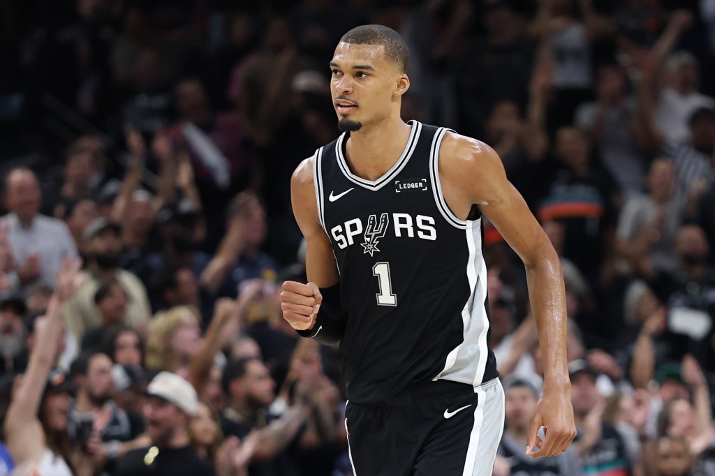 Spurs star Victor Wembanyama reacts against Oklahoma City Thunder in NBA Playoffs