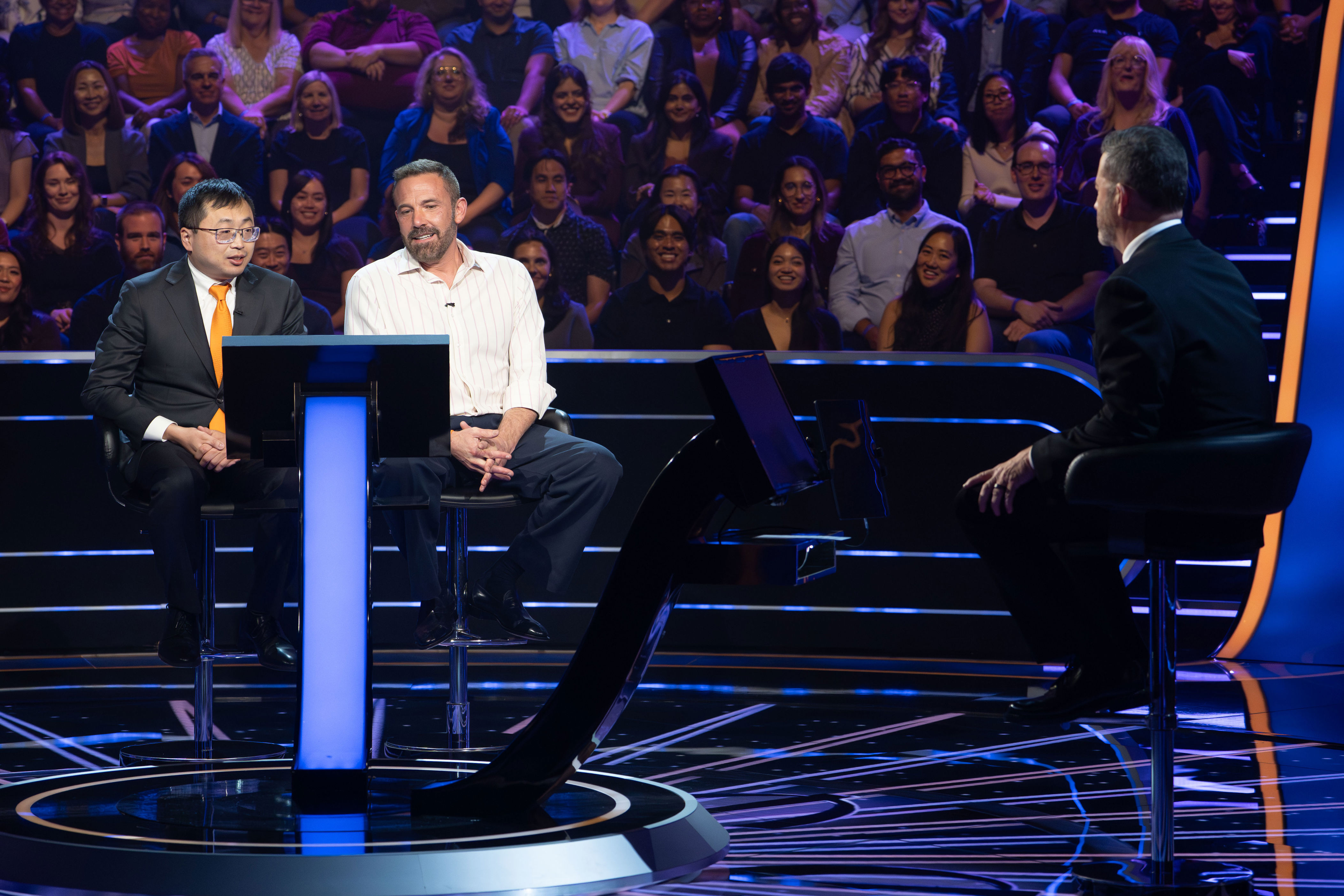 Jimmy Kimmel on ratings, Stephen Colbert as guest host and millionaire