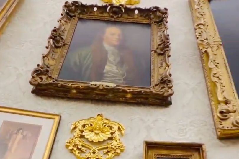 The video showed many of the office's golden additions, which were allegedly applied by Trump himself